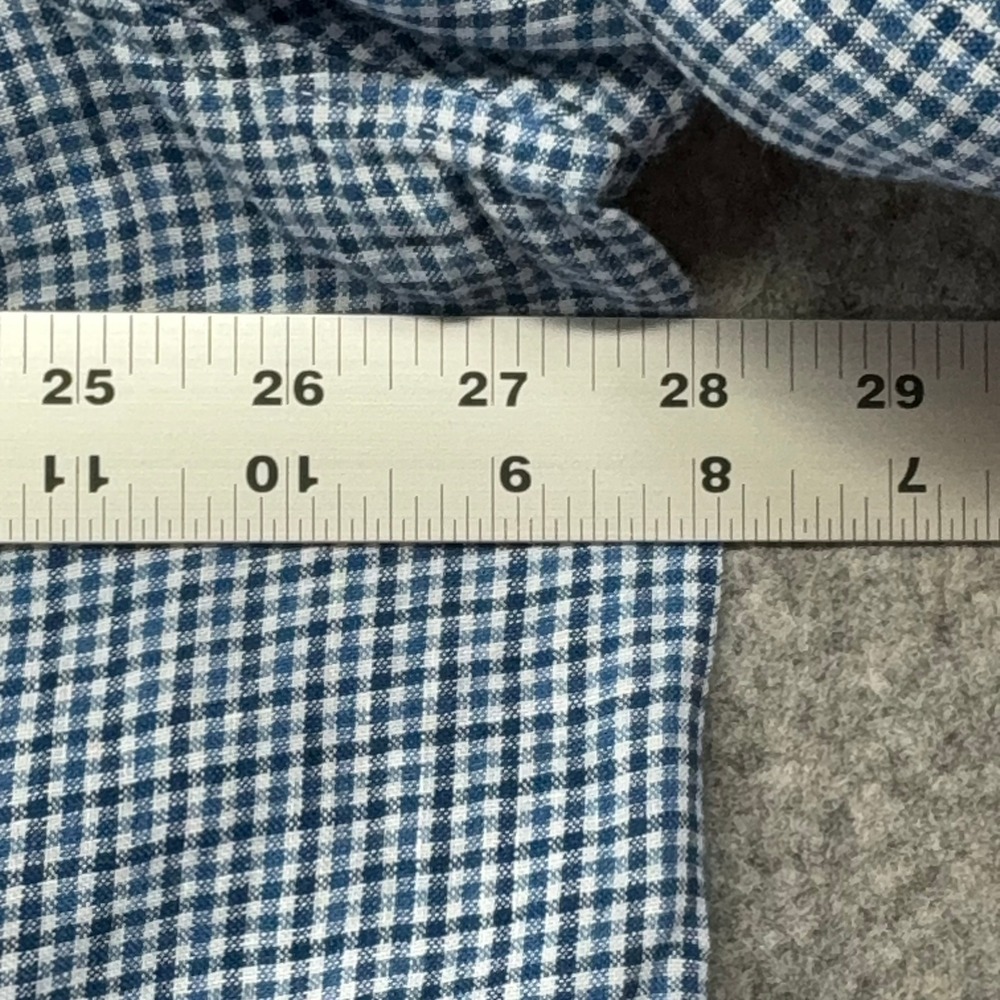 Vineyard Vines Tattersall 100% Linen Shirt Mens XXL Blue Gingham Long Sleeve - Picture 7 of 10